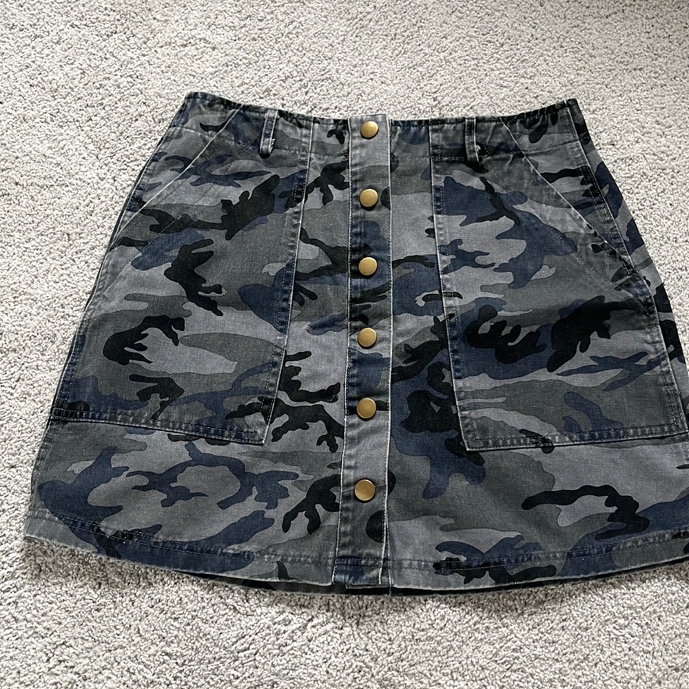 Camo Jean skirt